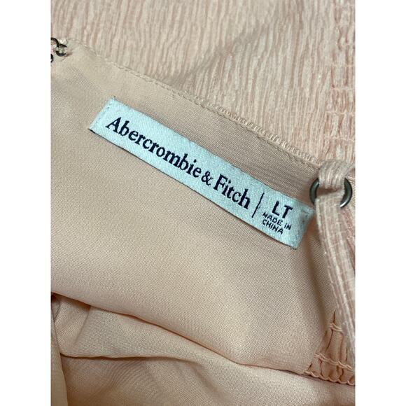 Abercrombie & Fitch Coral Sleeveless Twist V Neck Cami A Line Mini Dress Size LT - Picture 4 of 5